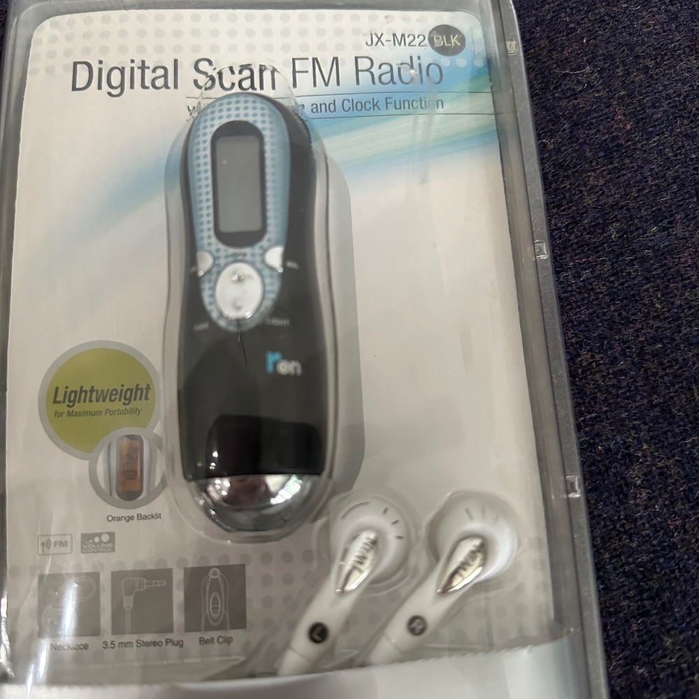 j WIN, Black, Digital scan, FM  radio, model J x-m22